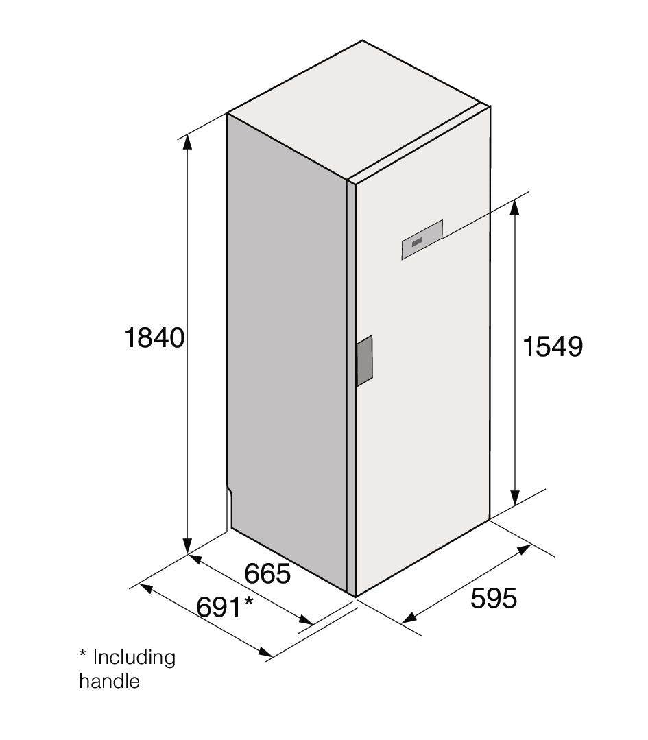 Einbauzeichnung mit Massen ASKO DC7784HPW