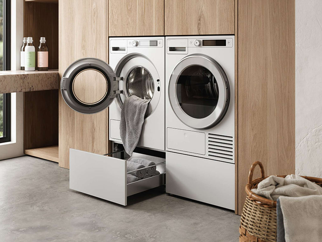 ASKO Logic Waschmaschine und Trockner eingebaut Waschküche asko-shop.ch