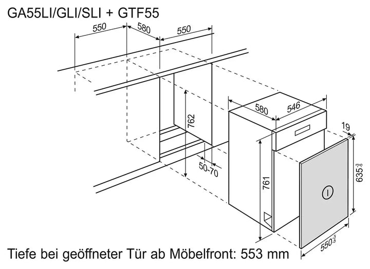 Electrolux Fronttüre Geschirrspüler GTF55SW schwarz