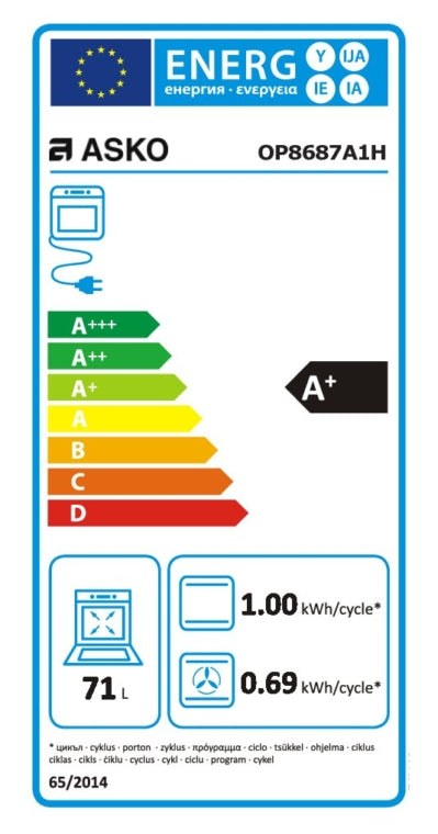 ASKO Pyrolyse Backofen OP8687A1H-1