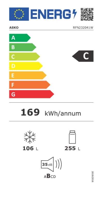 ASKO Kühl-Gefrierkombination RFN232041W