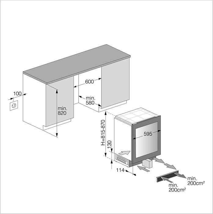 ASKO Unterbauweinschrank WCN15842G