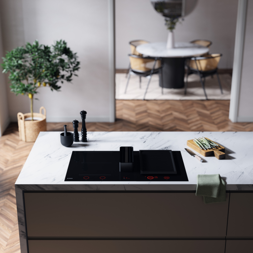 ASKO Celsius°Cooking™ Induktionskochfeld mit integriertem Dunstabzug HIHD 854 GF
