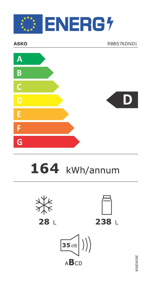 ASKO integrierbarer Kühlschrank RBB 576 DND 1
