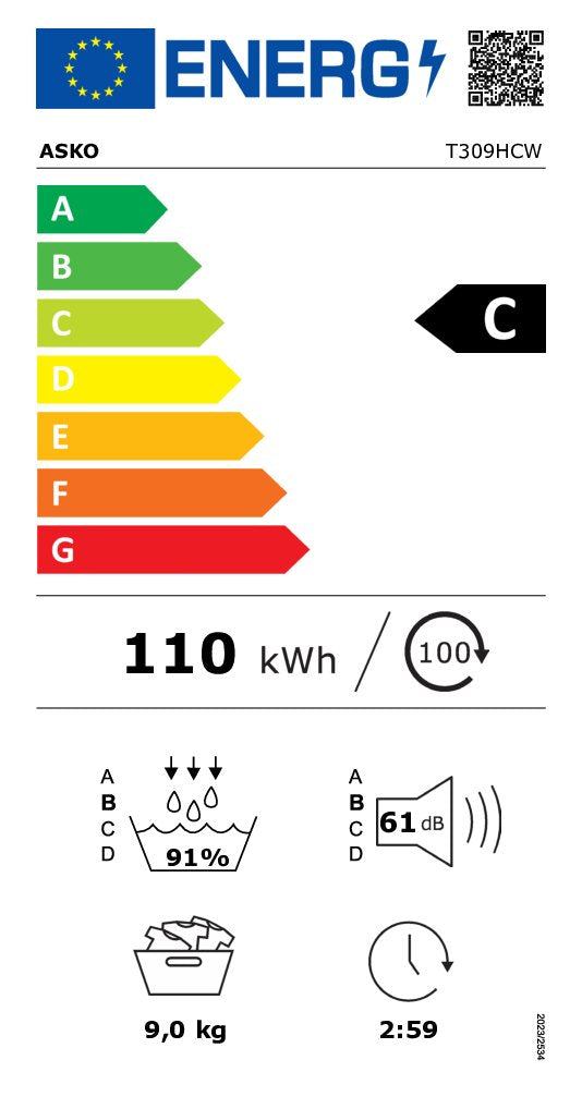 Energieetikette Wäschetrockner LOGIC T 309HC W