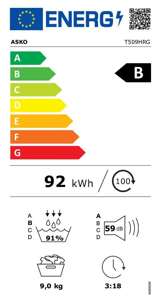Energieetikette Wäschetrockner STYLE T 509HR G