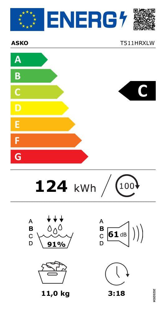 Energieetikette Wäschetrockner STYLE XXL T 511HRXL W