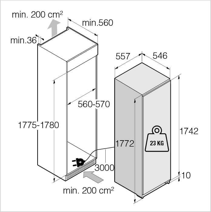 ASKO integrierbarer Kühlschrank RBR 576 DNC 1