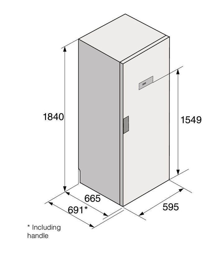 Einbauzeichnung mit Massen ASKO DC7784HPW