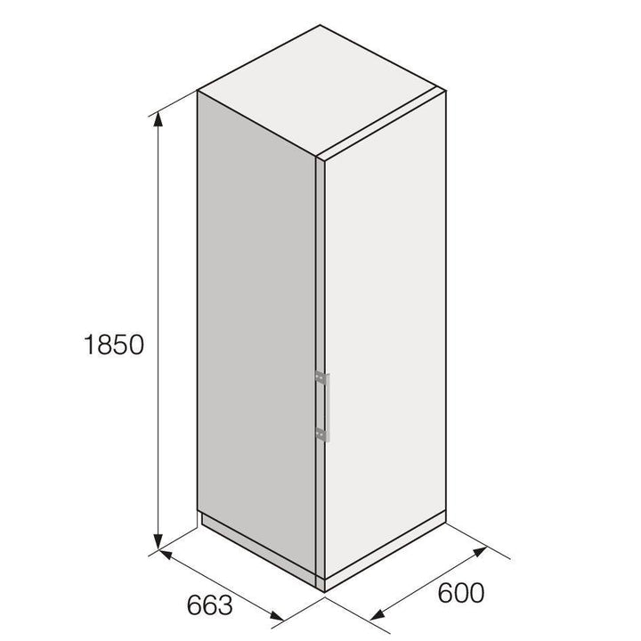 Einbauzeichnung mit Massen ASKO R23841 und FN23841