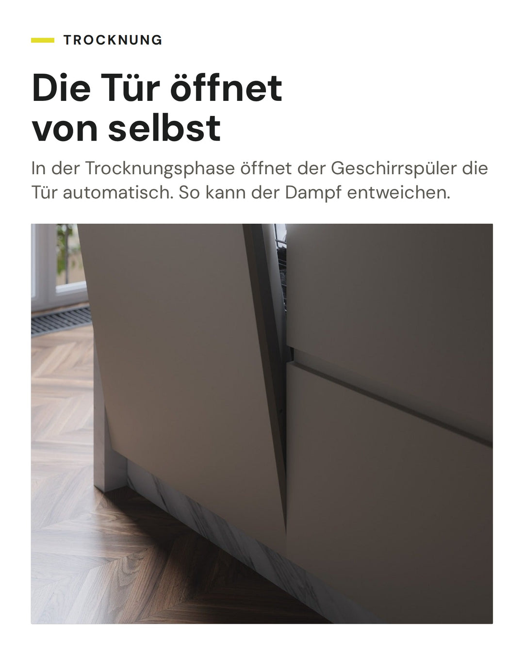 ASKO Geschirrspüler: automatische Türöffnung in der Trocknungsphase