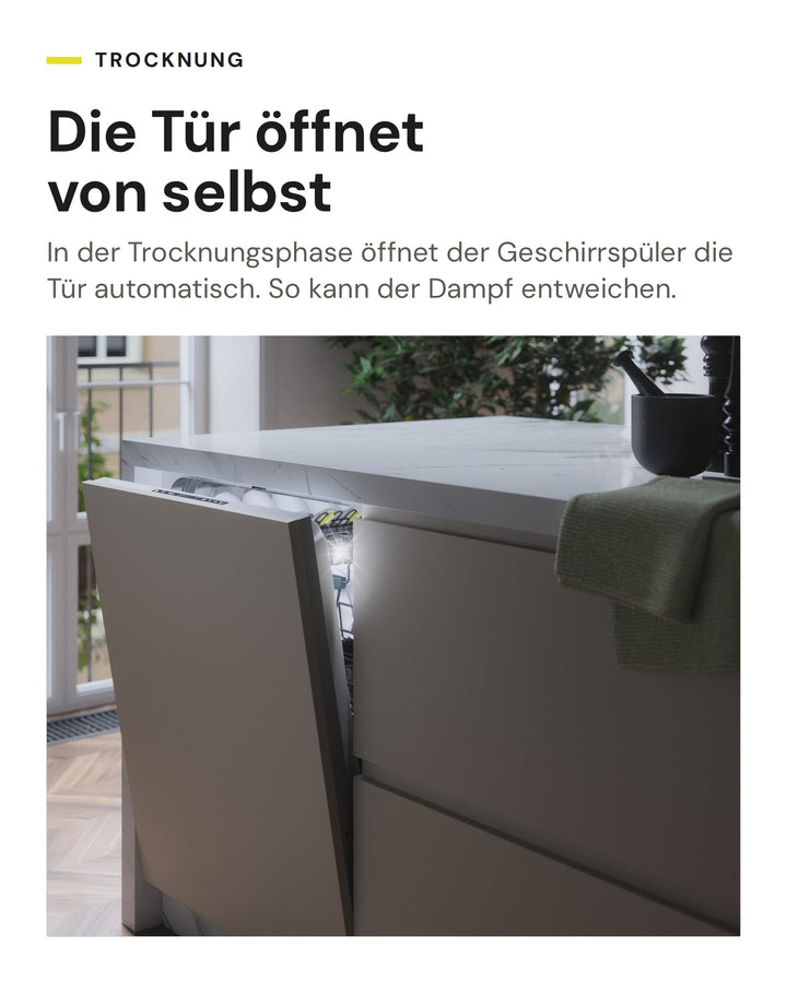 ASKO Geschirrspüler: automatische Türöffnung in der Trocknungsphase