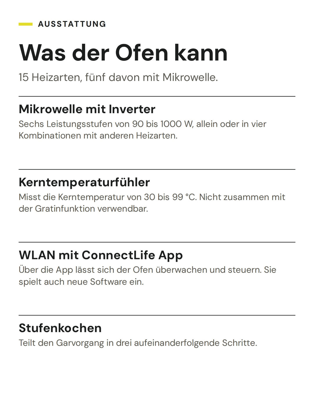 ASKO Backofen mit Mikrowelle OCM 54 BGH: Mikrowelle mit Inverter, Kerntemperaturfühler, WLAN mit ConnectLife App, Stufenkochen