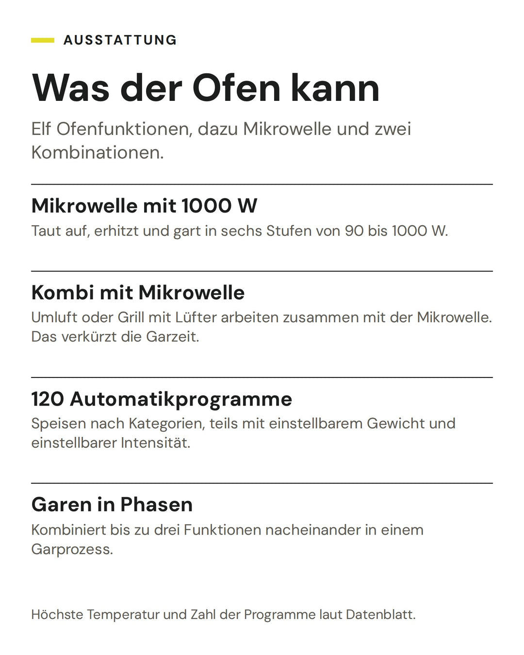 ASKO Backofen mit Mikrowelle OCM8478G: Mikrowelle mit 1000 W, Kombi mit Mikrowelle, 120 Automatikprogramme, Garen in Phasen
