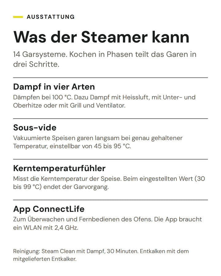 ASKO Kombisteamer OCS 24 BGH: Dampf in vier Arten, Sous-vide, Kerntemperaturfühler, App ConnectLife
