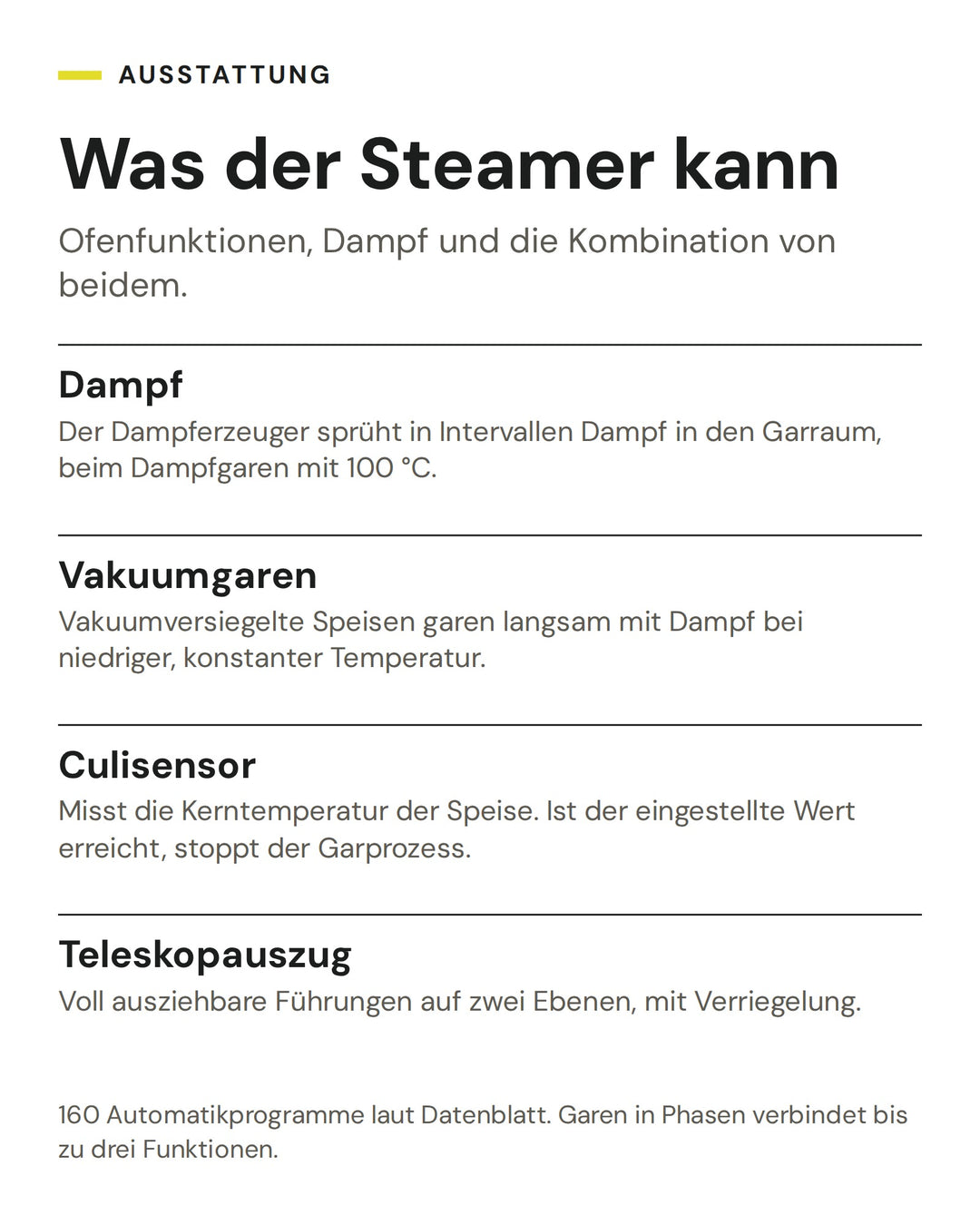 ASKO Kombisteamer OCS8478G: Dampf, Vakuumgaren, Culisensor, Teleskopauszug