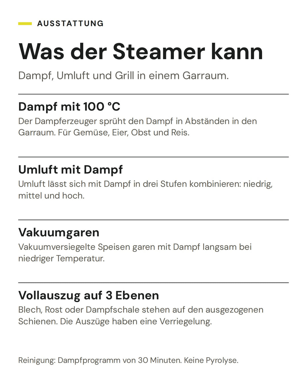 ASKO Kombisteamer OCS8678G: Dampf mit 100 °C, Umluft mit Dampf, Vakuumgaren, Vollauszug auf 3 Ebenen