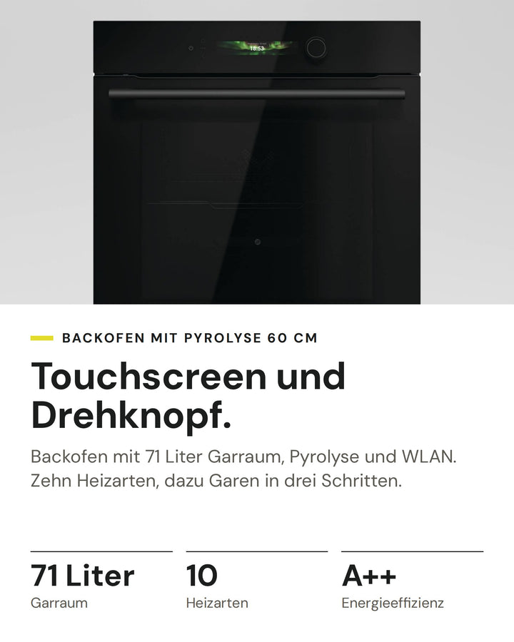 ASKO Backofen OTP 56 BGH auf einen Blick: Garraum 71 Liter, Heizarten 10, Energieeffizienz A++