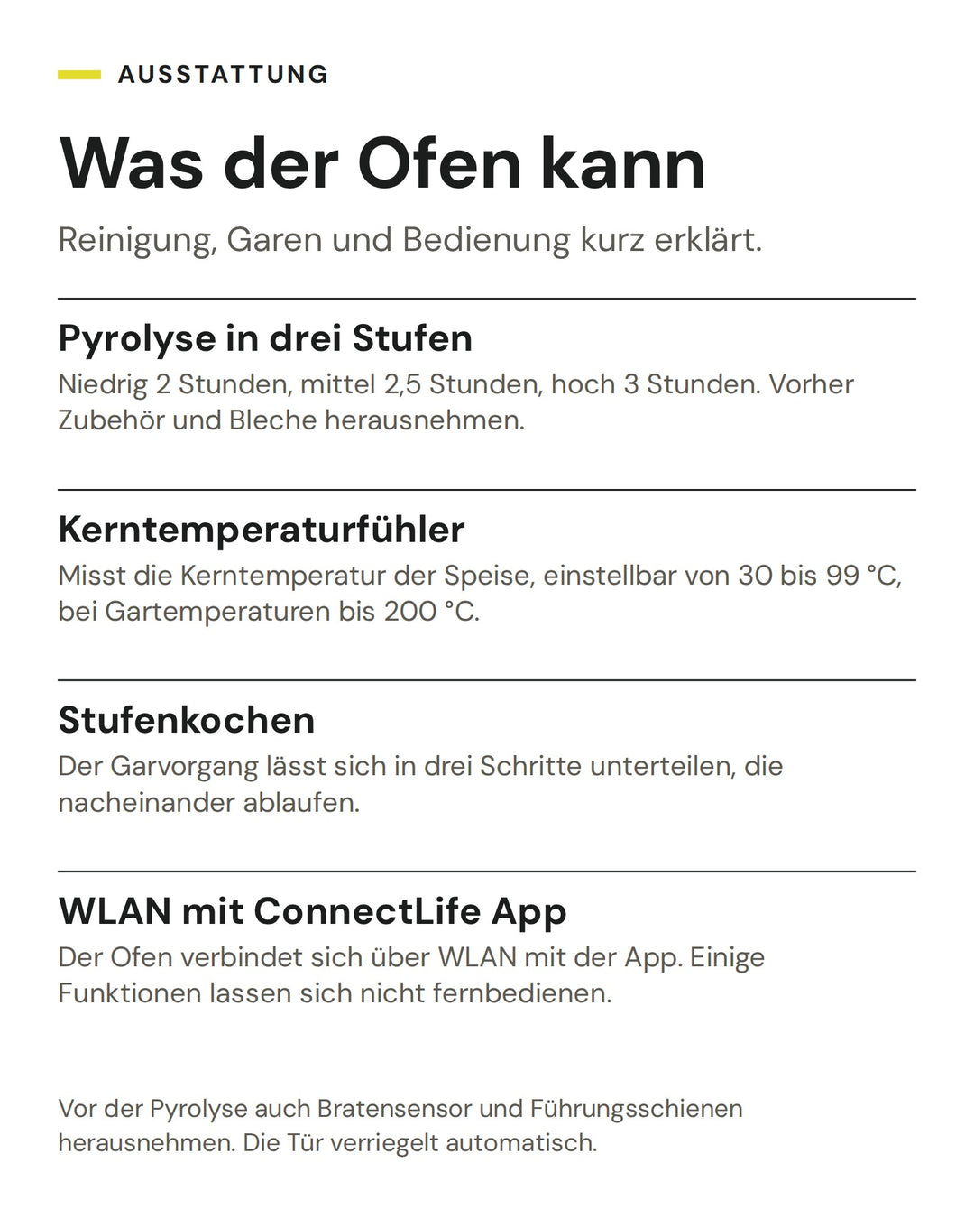 ASKO Backofen OTP 56 BGH: Pyrolyse in drei Stufen, Kerntemperaturfühler, Stufenkochen, WLAN mit ConnectLife App