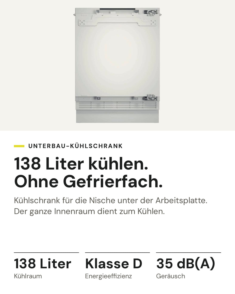 ASKO Kühlschrank R 22881 I auf einen Blick: Kühlraum 138 Liter, Energieeffizienz Klasse D, Geräusch 35 dB(A)