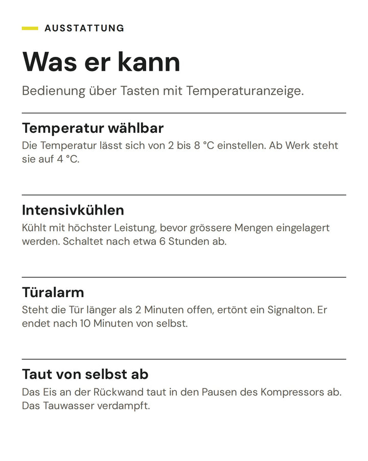 ASKO Kühlschrank R 22881 I: Temperatur wählbar, Intensivkühlen, Türalarm, Taut von selbst ab