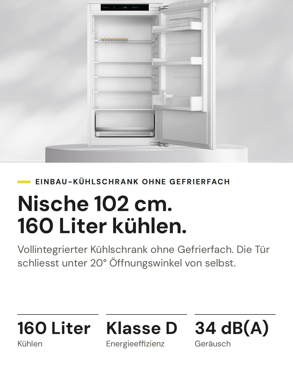 ASKO Kühlschrank R 31042 EI auf einen Blick: Kühlen 160 Liter, Energieeffizienz Klasse D, Geräusch 34 dB(A)