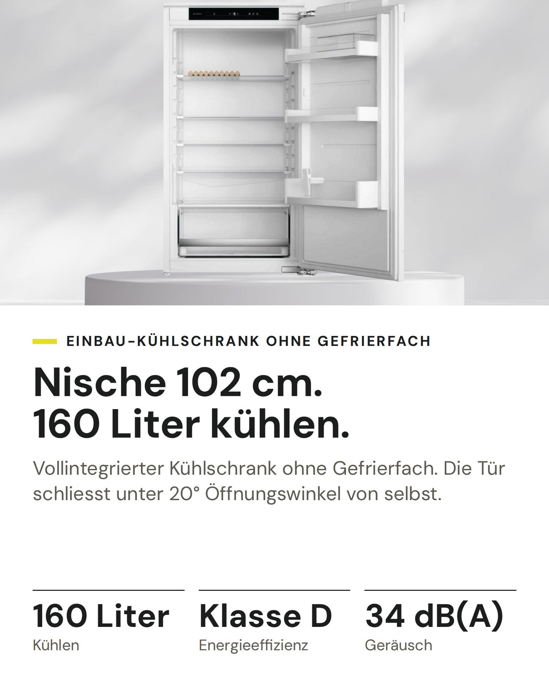 ASKO Kühlschrank R 31042 EI auf einen Blick: Kühlen 160 Liter, Energieeffizienz Klasse D, Geräusch 34 dB(A)