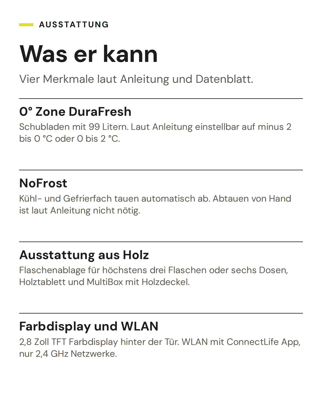 ASKO Kühlschrank RBB 576 DND 1: 0° Zone DuraFresh, NoFrost, Ausstattung aus Holz, Farbdisplay und WLAN