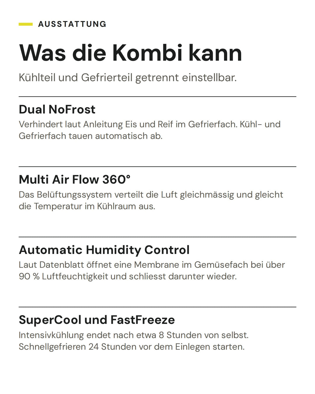 ASKO Kühl-Gefrier-Kombination RBC 276 DNC1: Dual NoFrost, Multi Air Flow 360°, Automatic Humidity Control, SuperCool und FastFreeze