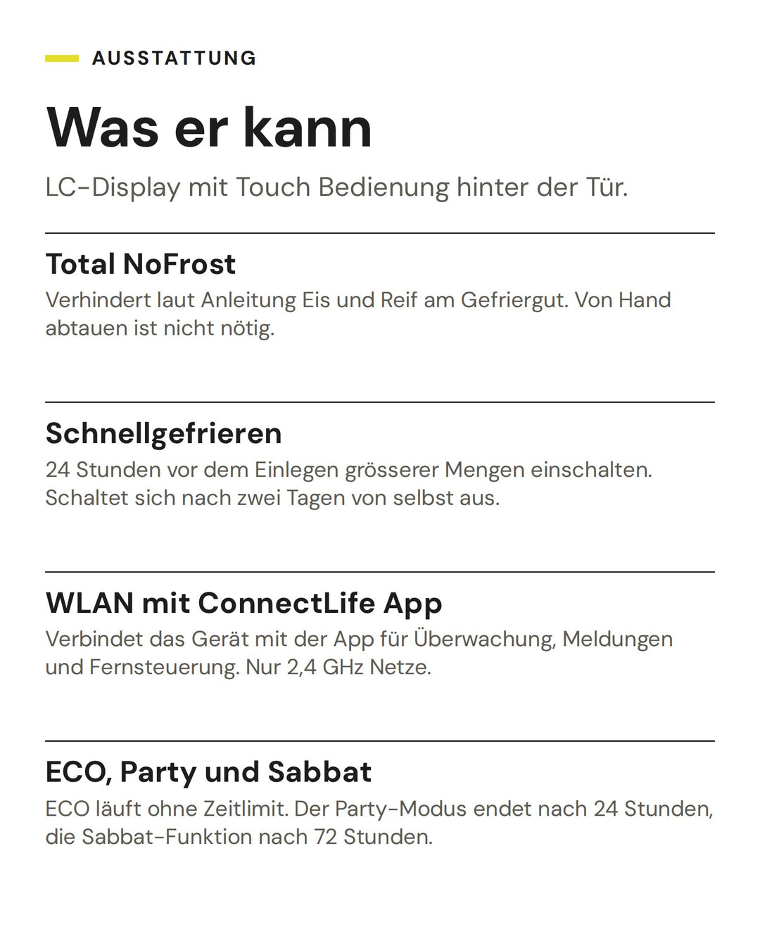 ASKO Gefrierschrank RBF 276 DND1: Total NoFrost, Schnellgefrieren, WLAN mit ConnectLife App, ECO, Party und Sabbat