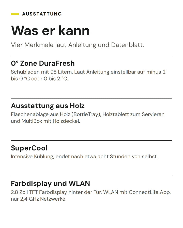 ASKO Kühlschrank RBR 576 DNC 1: 0° Zone DuraFresh, Ausstattung aus Holz, SuperCool, Farbdisplay und WLAN
