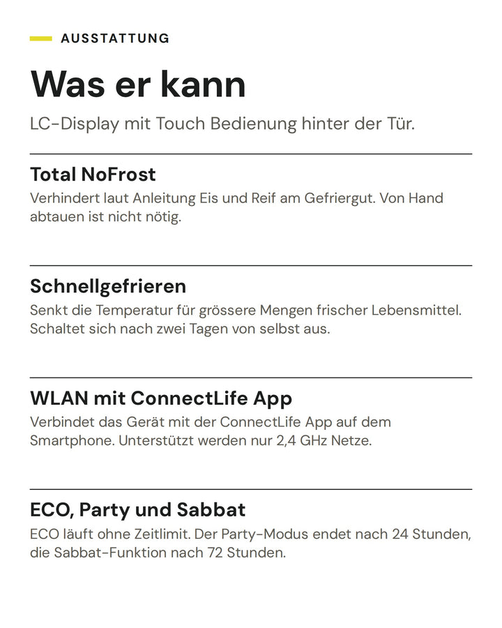 ASKO Gefrierschrank RFF 286 KNCS1: Total NoFrost, Schnellgefrieren, WLAN mit ConnectLife App, ECO, Party und Sabbat