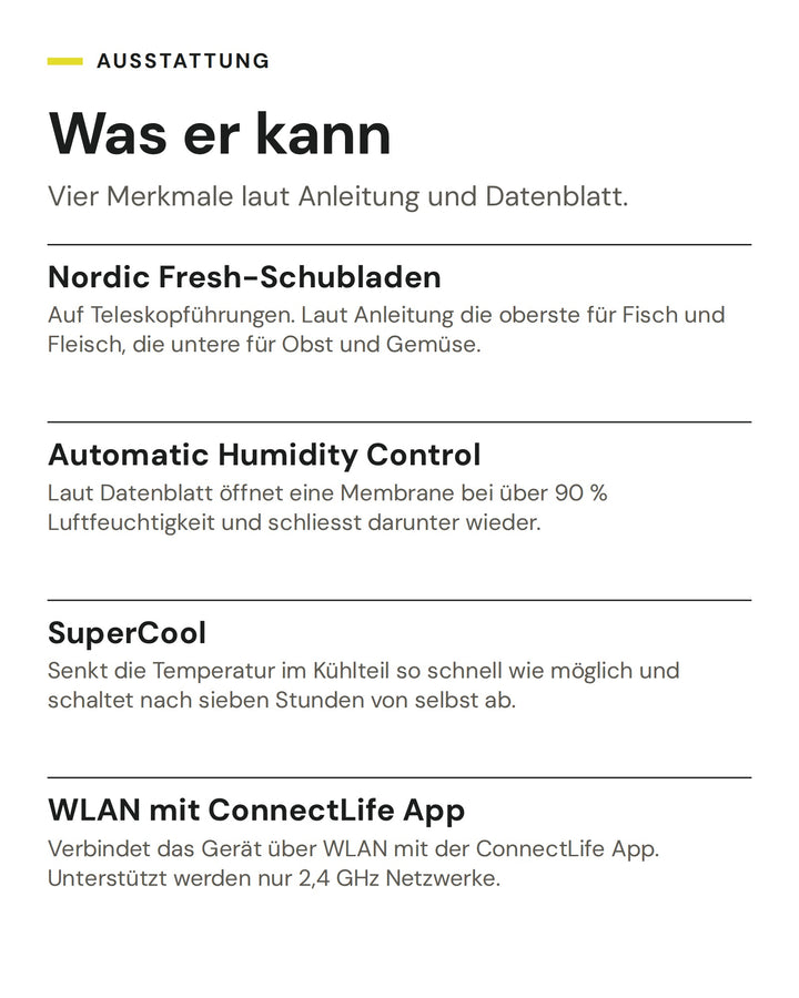 ASKO Kühlschrank RFR 286 KNCW1: Nordic Fresh-Schubladen, Automatic Humidity Control, SuperCool, WLAN mit ConnectLife App