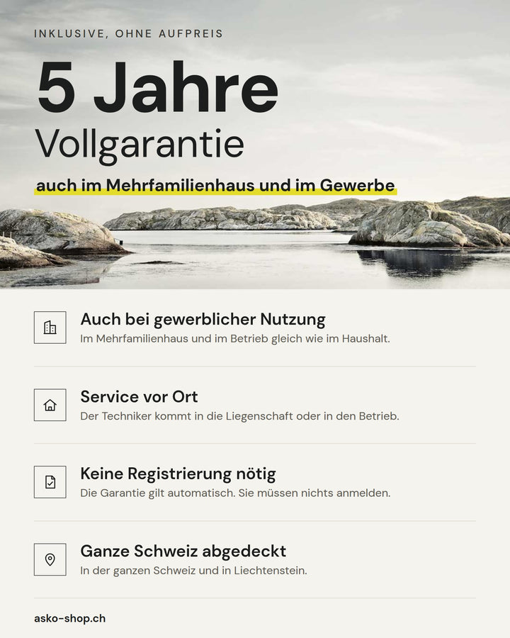 5 Jahre Garantie inklusive