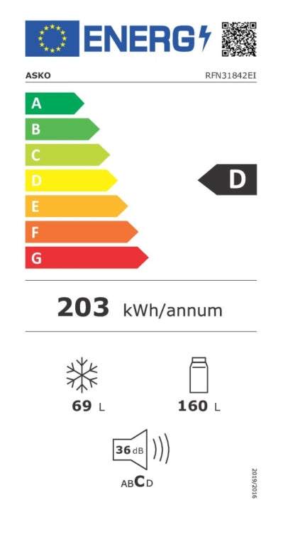 ASKO Kühl-Gefrierkombination RFN31842EI