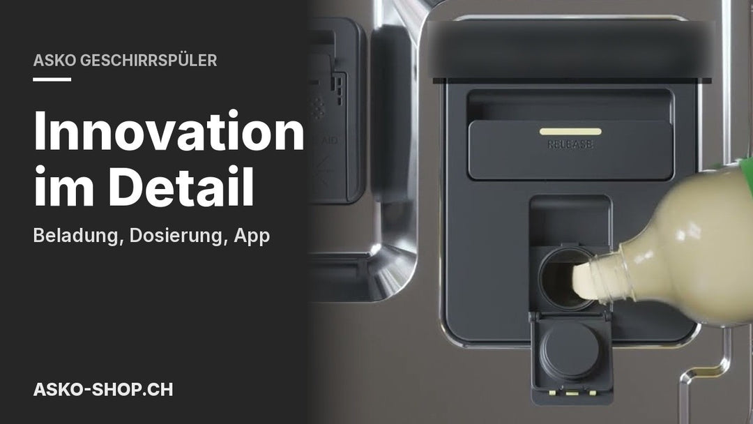 ASKO Geschirrspüler Innovation im Detail: Beladung, Dosierung und App (Video von asko-shop.ch)